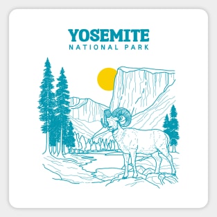 Yosemite National Park Minimalist Magnet